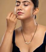 Gold plated mangalsutra in sterling silver