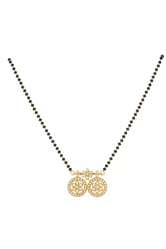 Gold plated mangalsutra in sterling silver