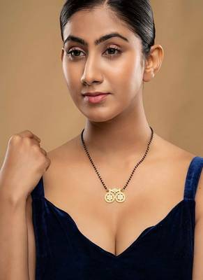 Gold plated mangalsutra in sterling silver 1
