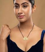 Gold plated mangalsutra in sterling silver