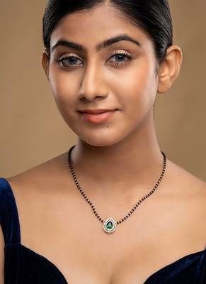 Gold plated mangalsutra in sterling silver 1