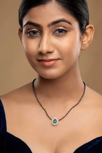 Gold plated mangalsutra in sterling silver