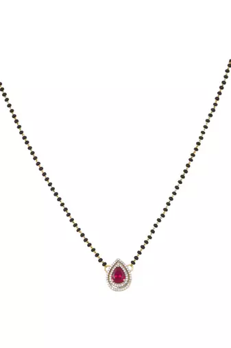 Gold plated mangalsutra in sterling silver