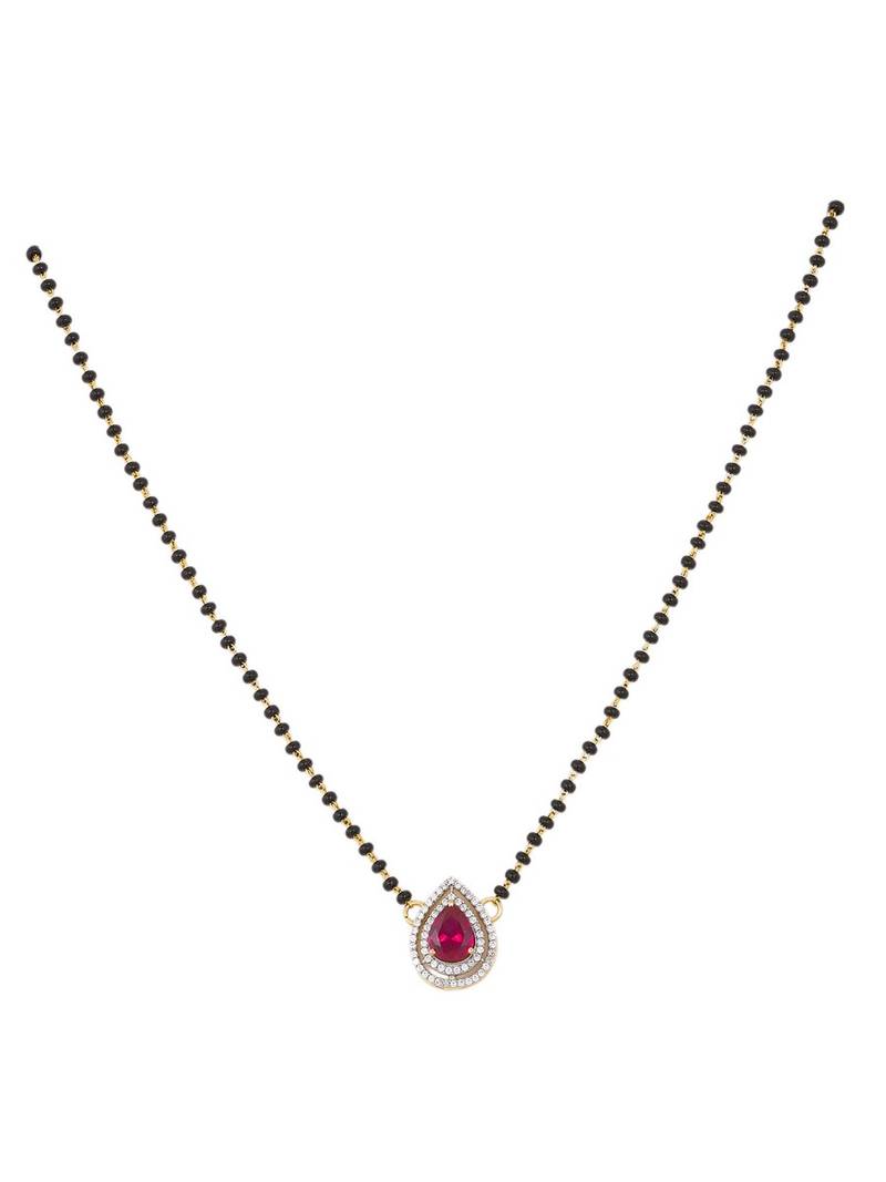 Gold plated mangalsutra in sterling silver