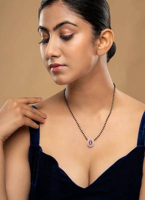 Gold plated mangalsutra in sterling silver 1