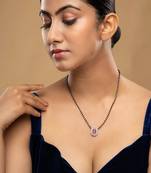 Gold plated mangalsutra in sterling silver