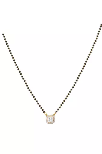 Gold plated mangalsutra in sterling silver