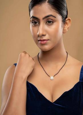 Gold plated mangalsutra in sterling silver 1