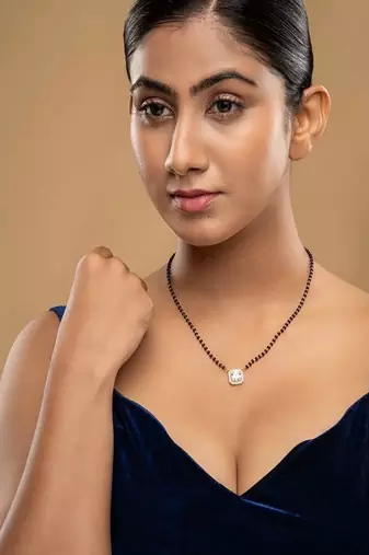 Gold plated mangalsutra in sterling silver