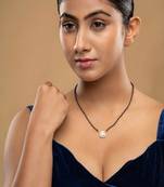 Gold plated mangalsutra in sterling silver