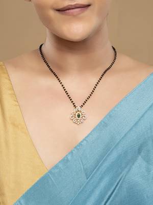 Gold plated mangalsutra in sterling silver 1