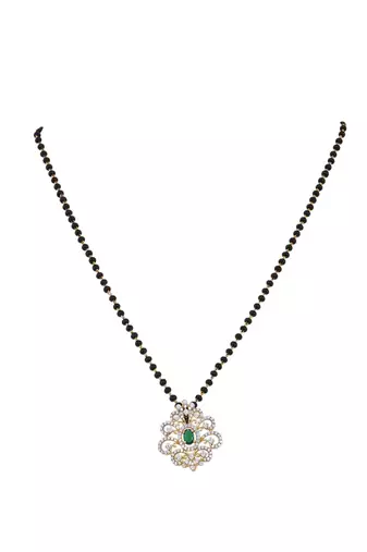 Gold plated mangalsutra in sterling silver