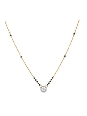 Gold plated mangalsutra in sterling silver 2