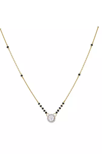 Gold plated mangalsutra in sterling silver