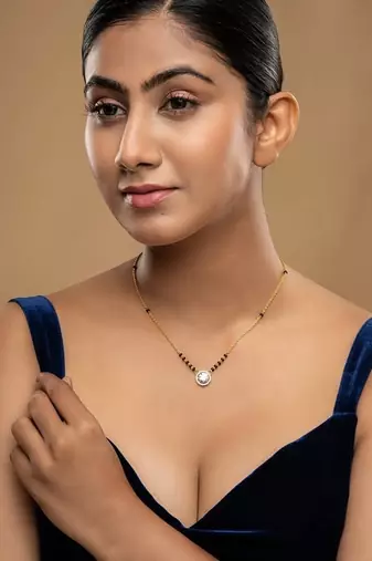 Gold plated mangalsutra in sterling silver