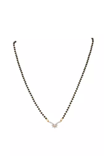 Gold plated mangalsutra in sterling silver