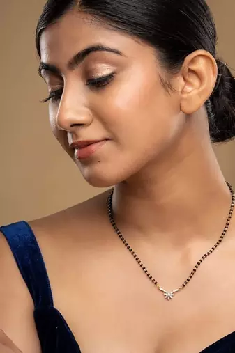 Gold plated mangalsutra in sterling silver