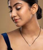 Gold plated mangalsutra in sterling silver