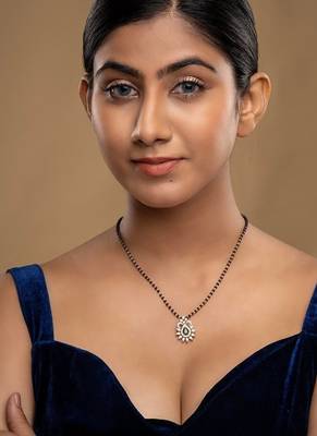 Gold plated mangalsutra in sterling silver 1