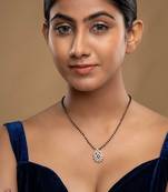 Gold plated mangalsutra in sterling silver