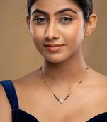 Gold plated mangalsutra in sterling silver