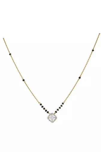 Gold plated mangalsutra in sterling silver