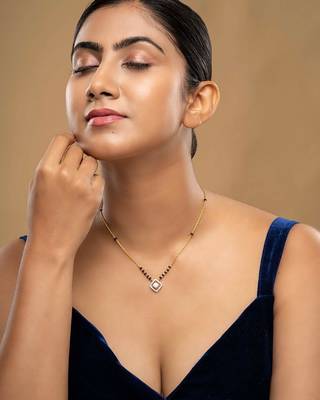 Gold plated mangalsutra in sterling silver 1