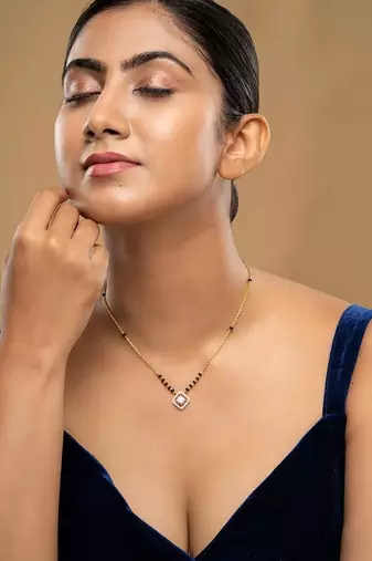 Gold plated mangalsutra in sterling silver