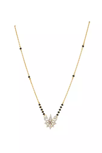 Gold plated mangalsutra in sterling silver