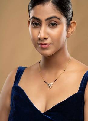 Gold plated mangalsutra in sterling silver 1