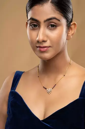 Gold plated mangalsutra in sterling silver