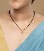 Gold plated mangalsutra in sterling silver