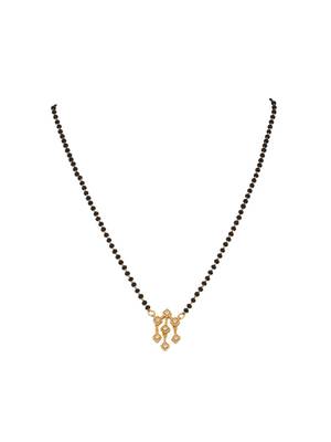 Gold plated mangalsutra in sterling silver 2