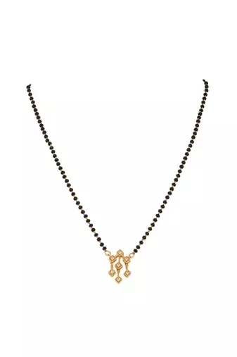 Gold plated mangalsutra in sterling silver