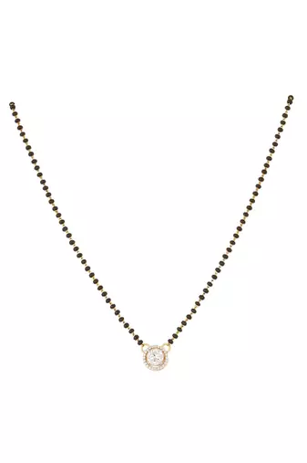Gold plated mangalsutra in sterling silver