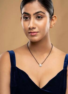 Gold plated mangalsutra in sterling silver 1