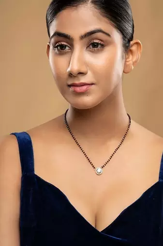 Gold plated mangalsutra in sterling silver
