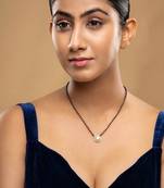 Gold plated mangalsutra in sterling silver