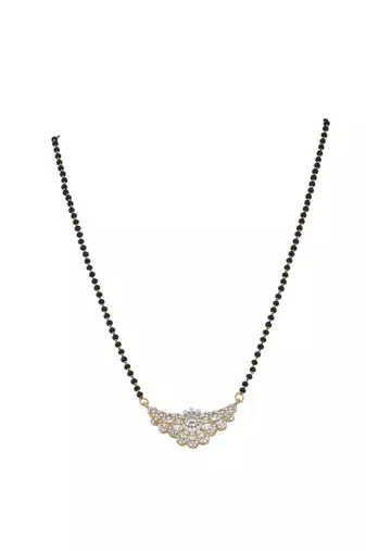 Gold plated mangalsutra in sterling silver