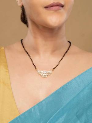 Gold plated mangalsutra in sterling silver 1