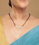 Gold plated mangalsutra in sterling silver