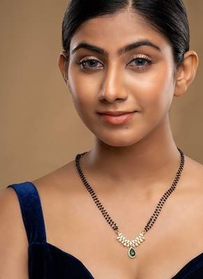 Gold plated mangalsutra in sterling silver 1