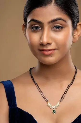 Gold plated mangalsutra in sterling silver