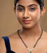 Gold plated mangalsutra in sterling silver