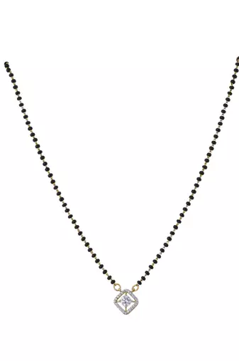 Gold plated mangalsutra in sterling silver