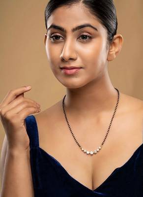 Gold plated mangalsutra in sterling silver 1