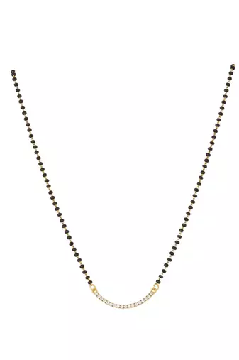 Gold plated mangalsutra in sterling silver