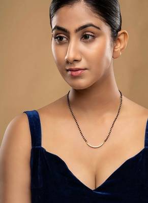 Gold plated mangalsutra in sterling silver 1