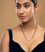 Gold plated mangalsutra in sterling silver