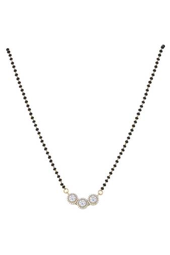 Gold plated mangalsutra in sterling silver